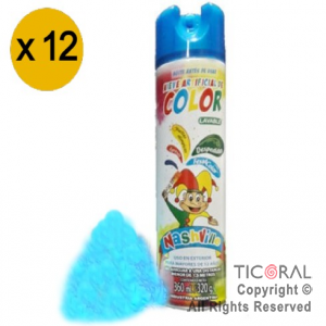 Nieve artificial Nashville color celeste 320 gr x 12